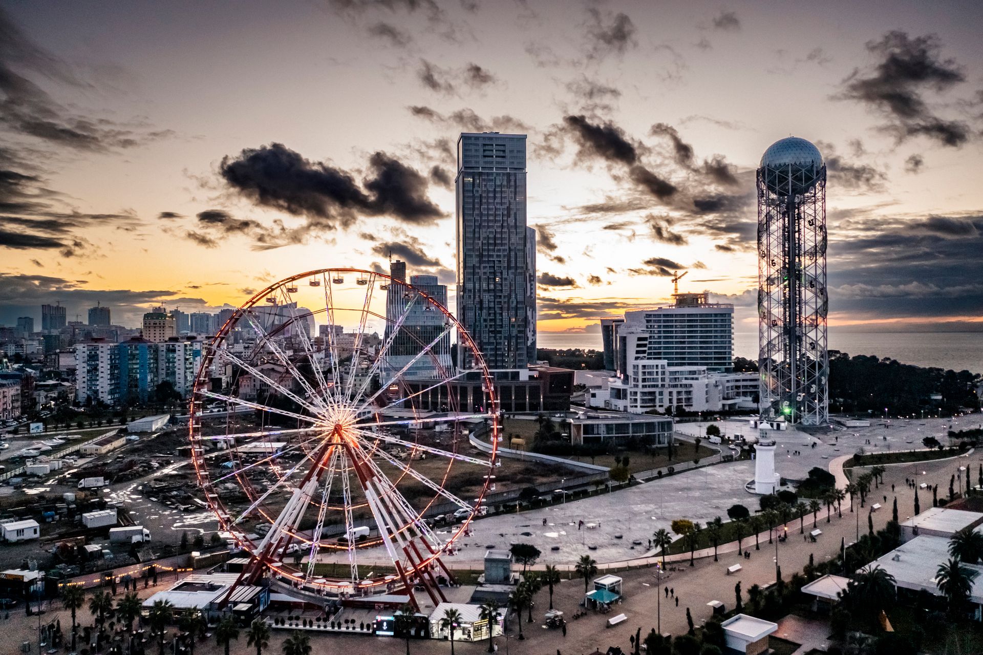 Batumi skyline at dusk — general city atmosphere